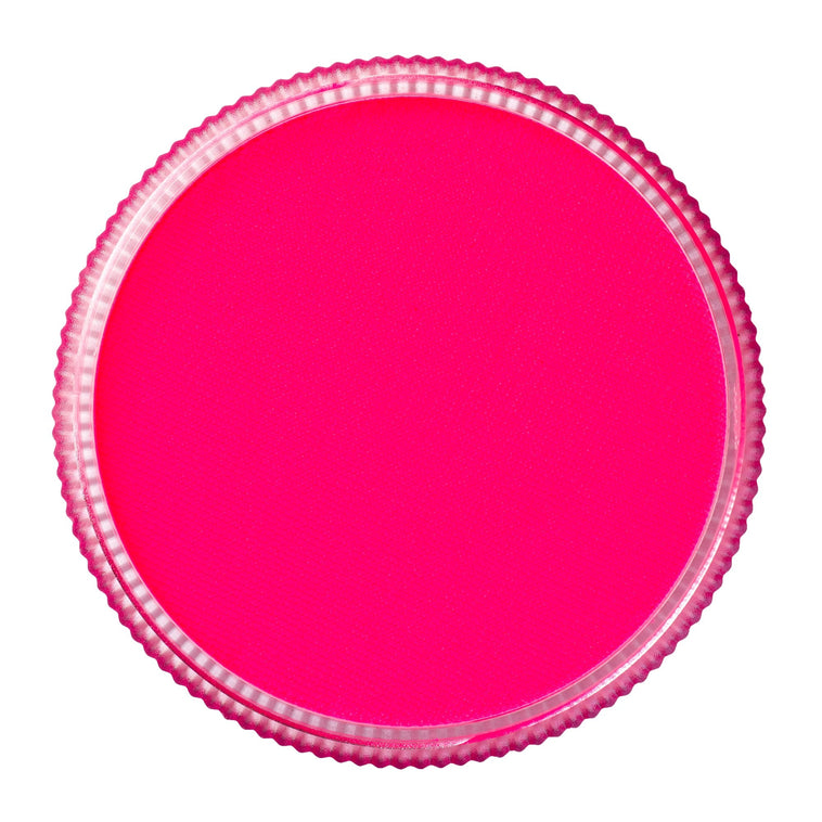 TAG Neon Magenta face paint 32g colour swatch top view TAG Neon Magenta face paint 32g colour swatch top view