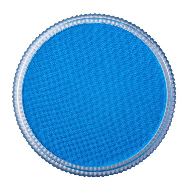 TAG Neon Blue face paint 32g colour swatch top view TAG Neon Blue face paint 32g colour swatch top view