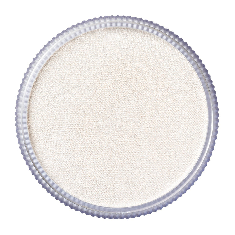 TAG Pearl White face paint 32g colour swatch top view TAG Pearl White face paint 32g colour swatch top view
