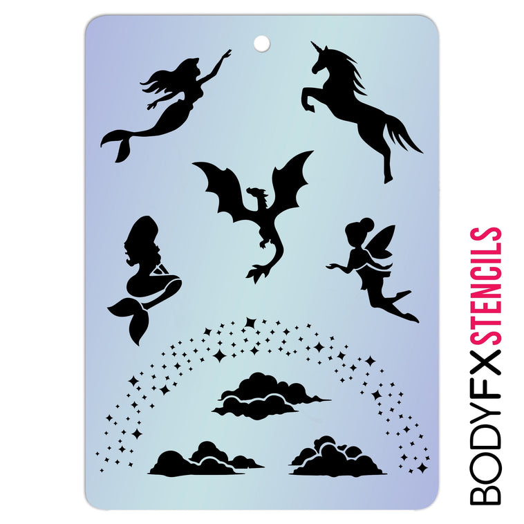 Fantasy Creatures Stencil Fantasy Creatures Stencil