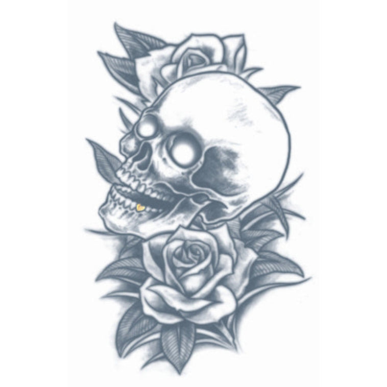 Temporary Tattoos- Skull and Roses Temporary Tattoos- Skull and Roses