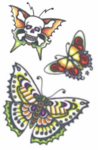 Temporary Tattoos- Butterflies 1960 Temporary Tattoos- Butterflies 1960