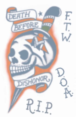 Temporary Tattoos- D. B. D. Skull Temporary Tattoos- D. B. D. Skull
