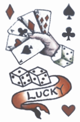 Temporary Tattoos- Lucky 1940/1950 Temporary Tattoos- Lucky 1940/1950