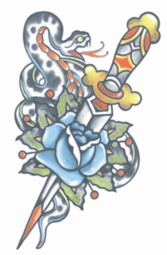Temporary Tattoos- Snake / Dagger Temporary Tattoos- Snake / Dagger