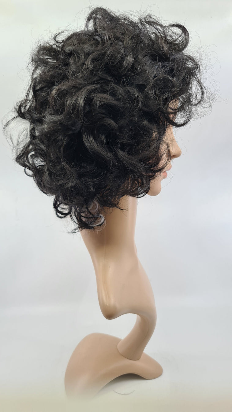 Wig- Estella/Cruella- Curly Black and White Wig- Estella/Cruella- Curly Black and White
