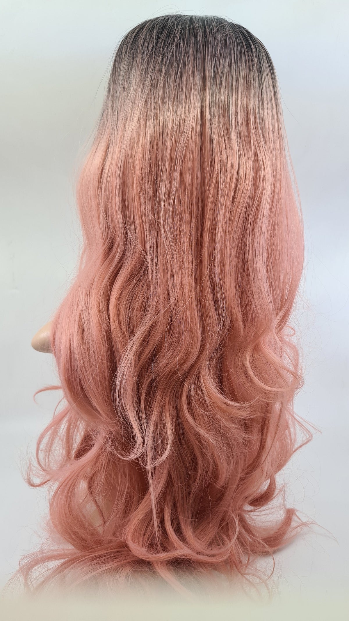 Wig- Samara- Ombre Black to Dusty Pink