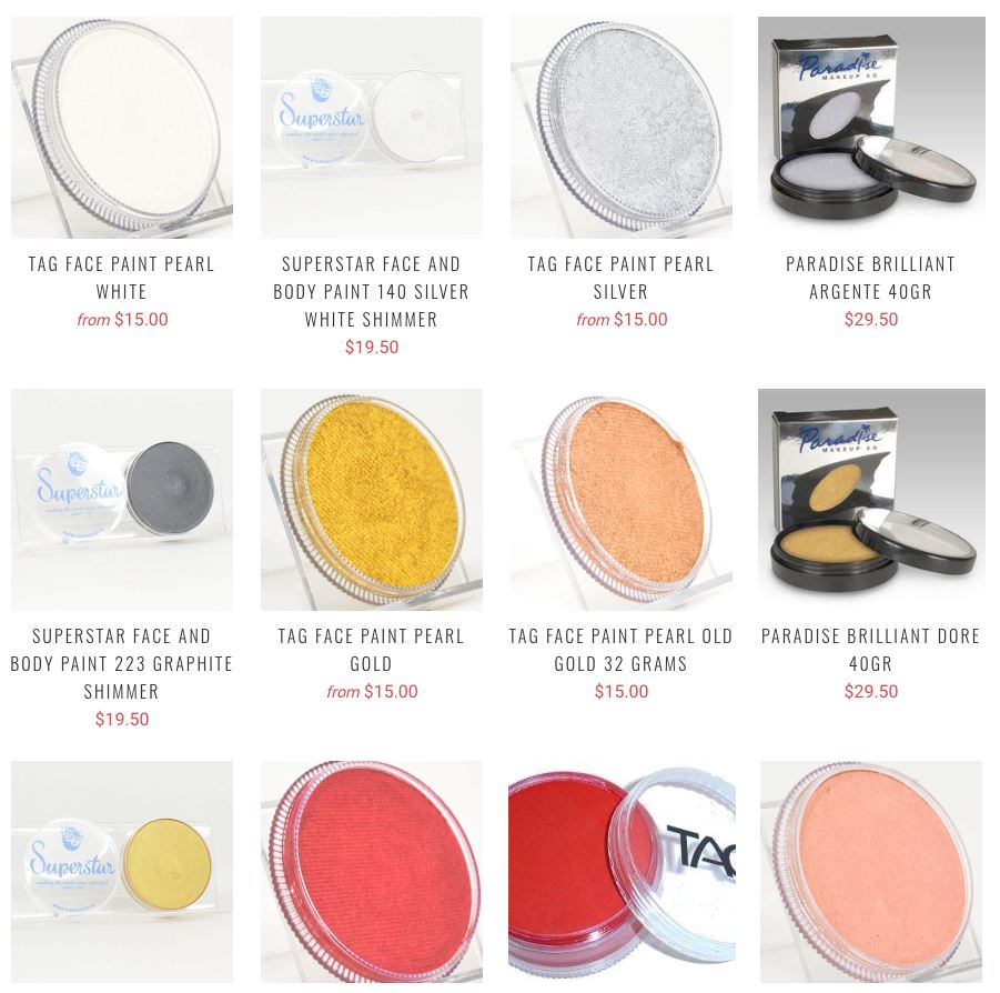 PEARL FACE PAINT COLOUR