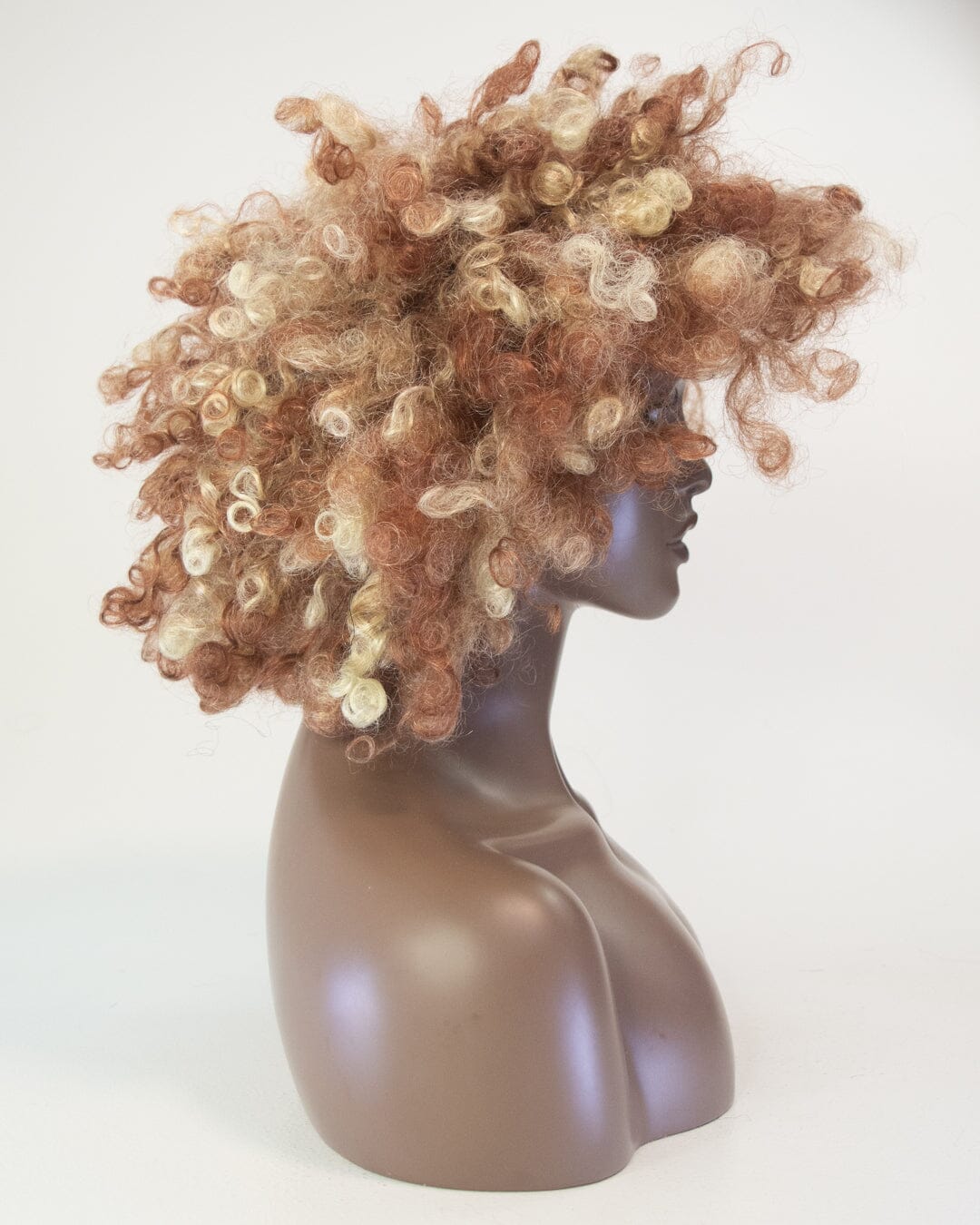 Auburn And Blonde Synthetic Hair Afro Wig
