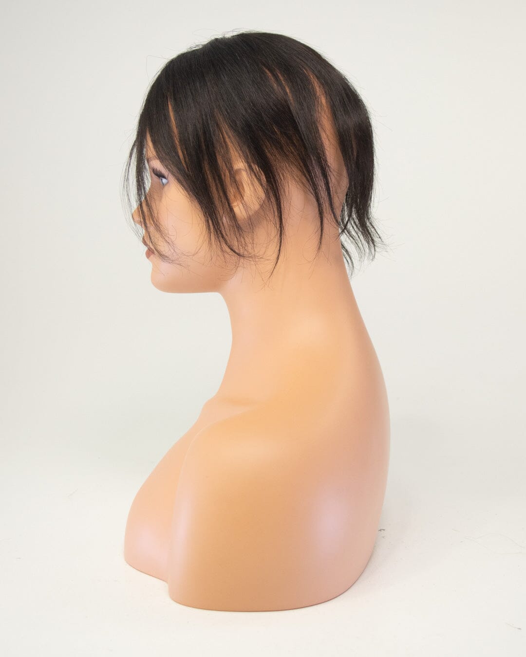 Black 25cm Human Hair Wig- Fringe