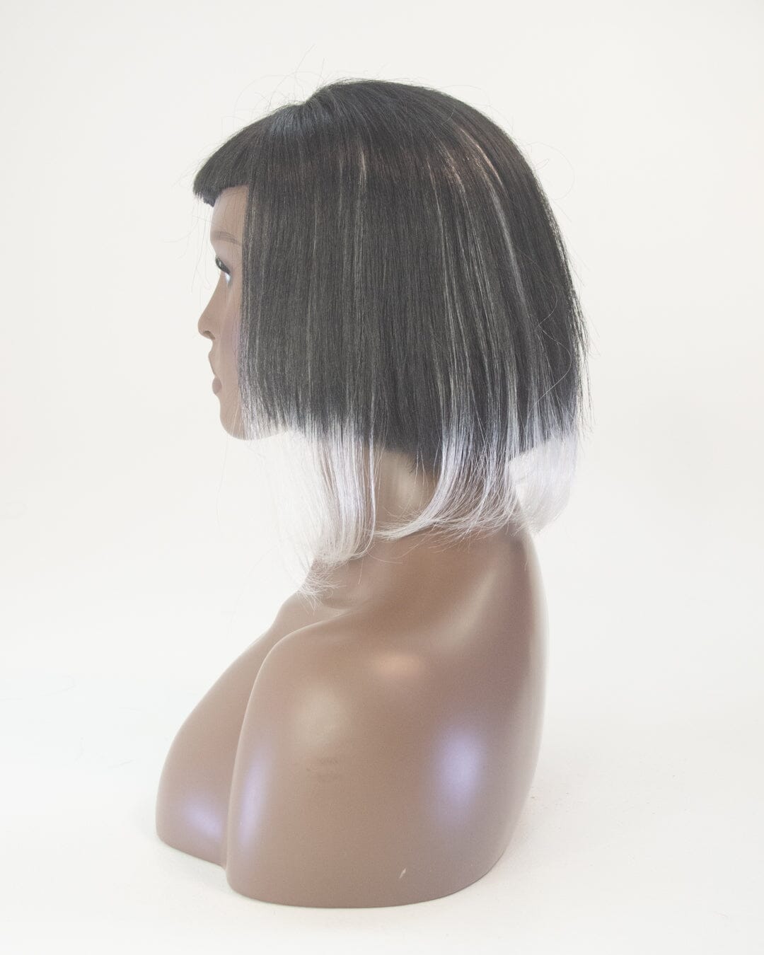 Black And White 30cm Synthetic Hair Wig