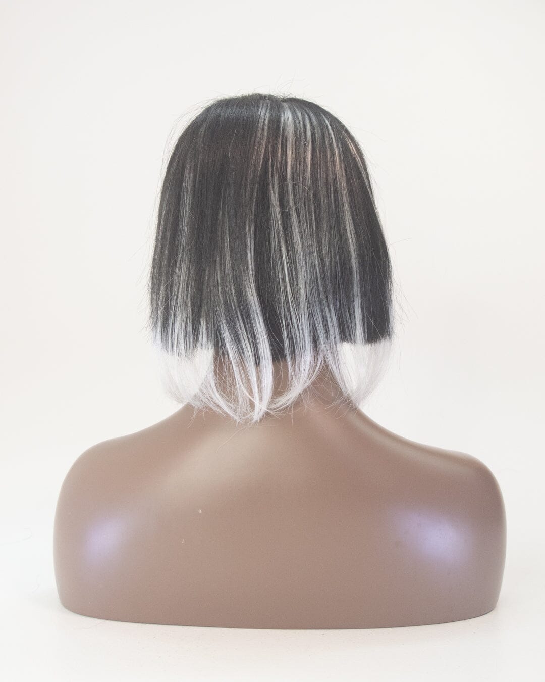 Black And White 30cm Synthetic Hair Wig