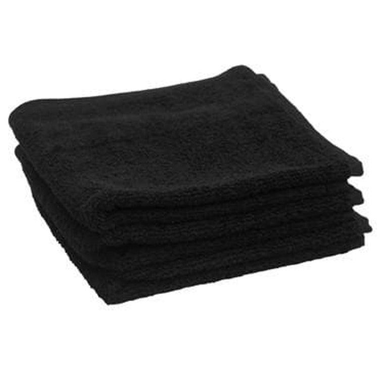 Black Microfibre Towels