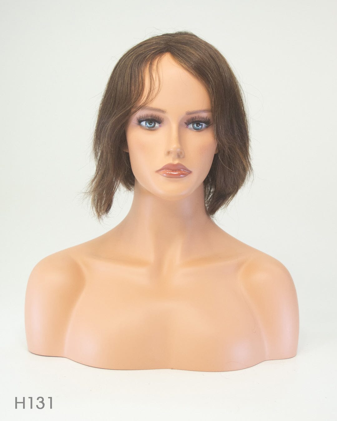 Brown 25cm Human Hair Wig