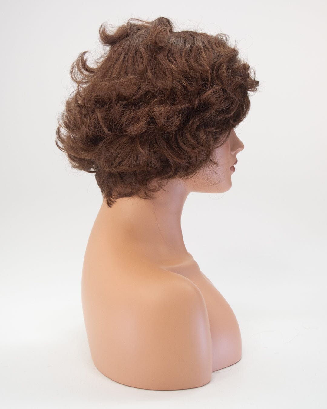 Brown Short Curly Synthetic Hair Wig