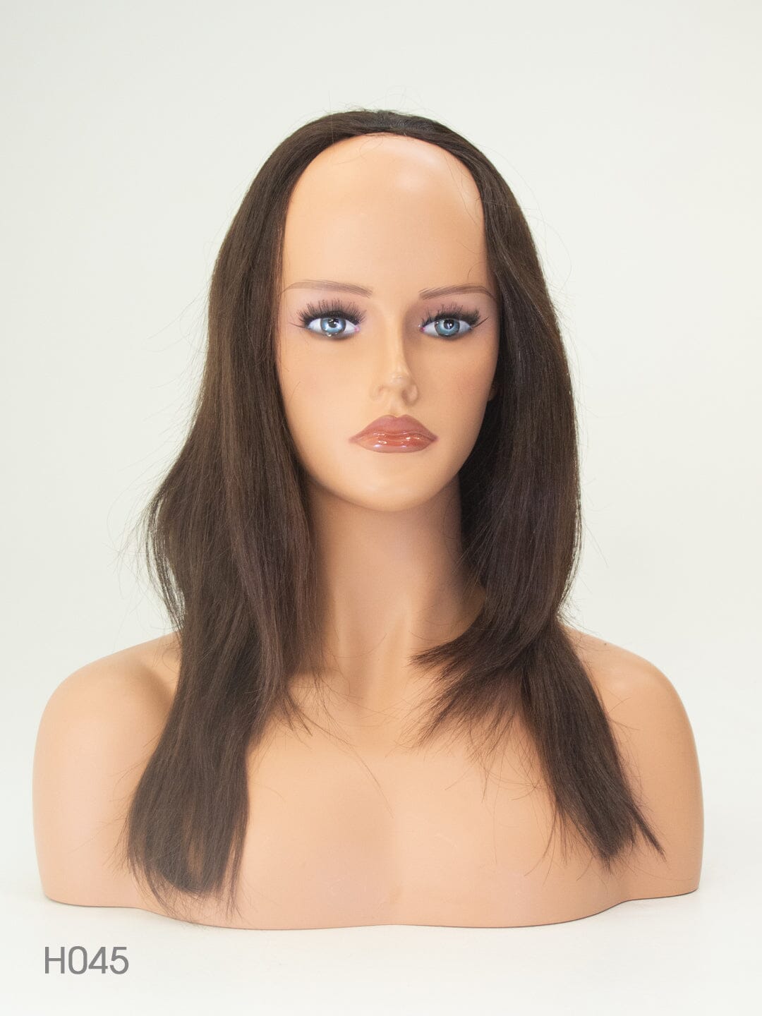 Brunette 55cm Human Hair Wig