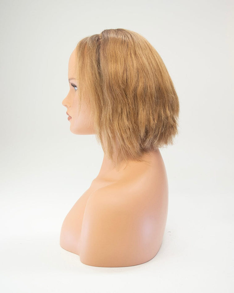 Dark Blonde - Brown Roots 30cm Human Hair Wig