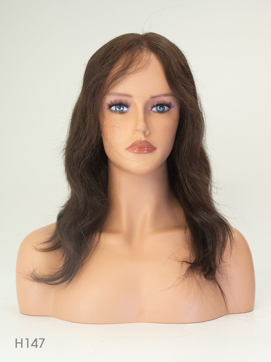 Dark Brown 50cm Lace Front Human Hair Wig