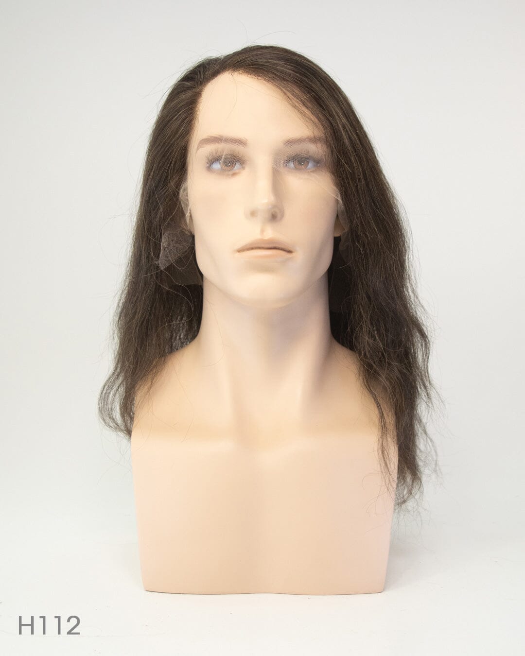 Dark Brown 55cm Lace Front Human Hair Wig