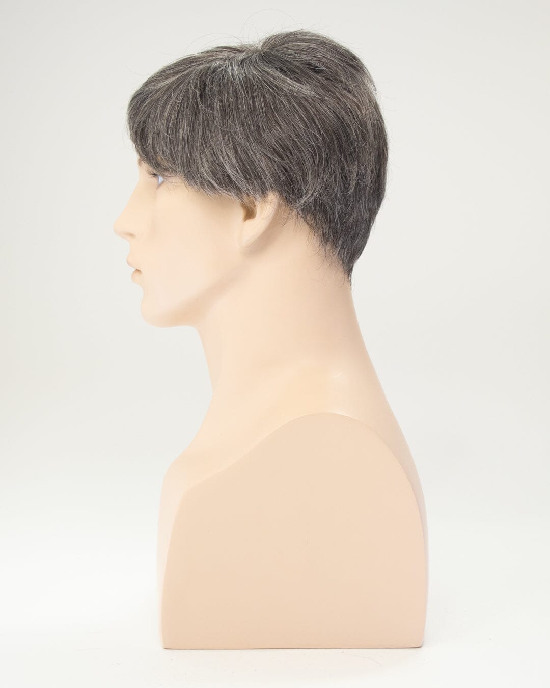 Greying Brown Short Synthetic Hair Wig
