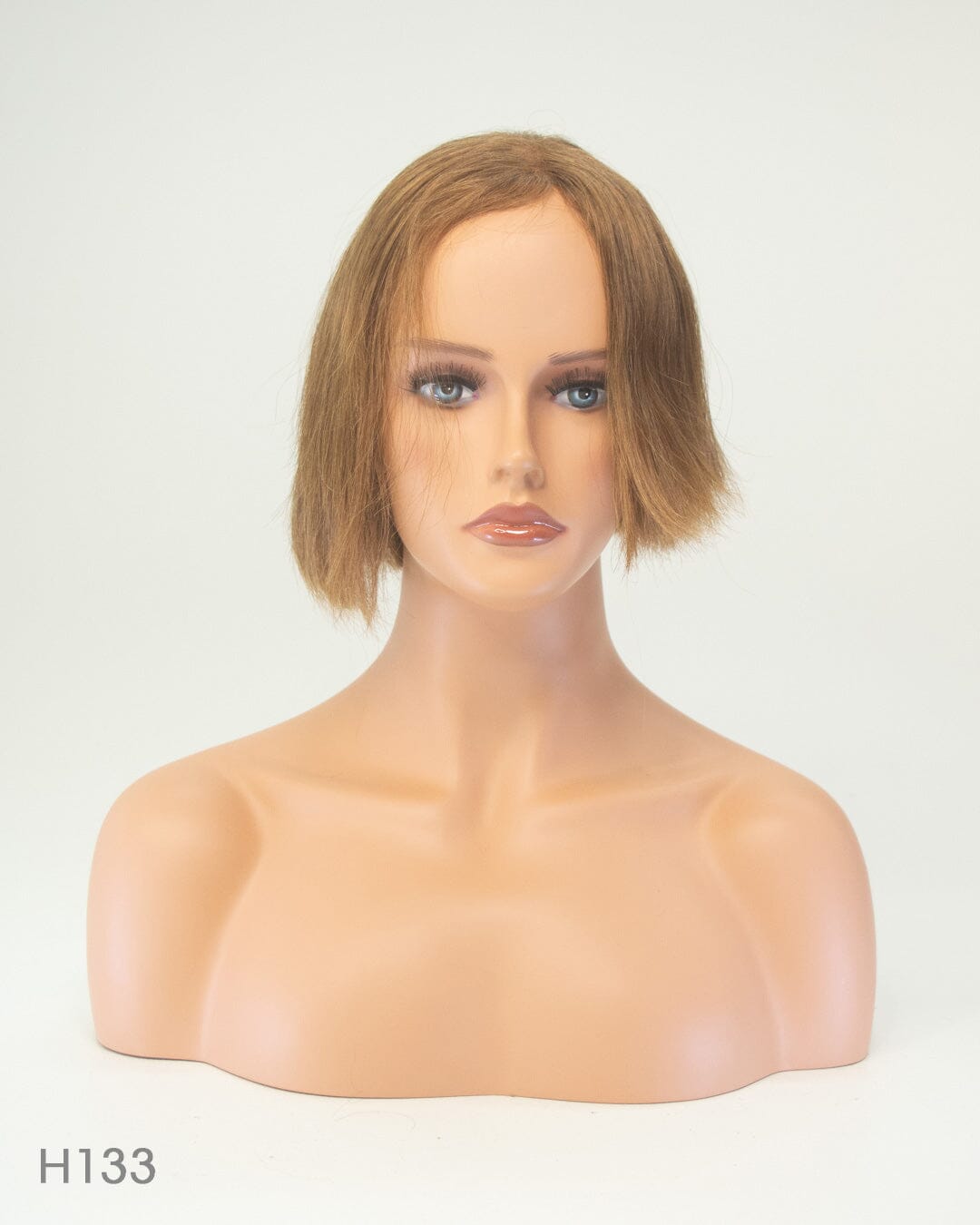 Light Brown 25cm Human Hair Wig