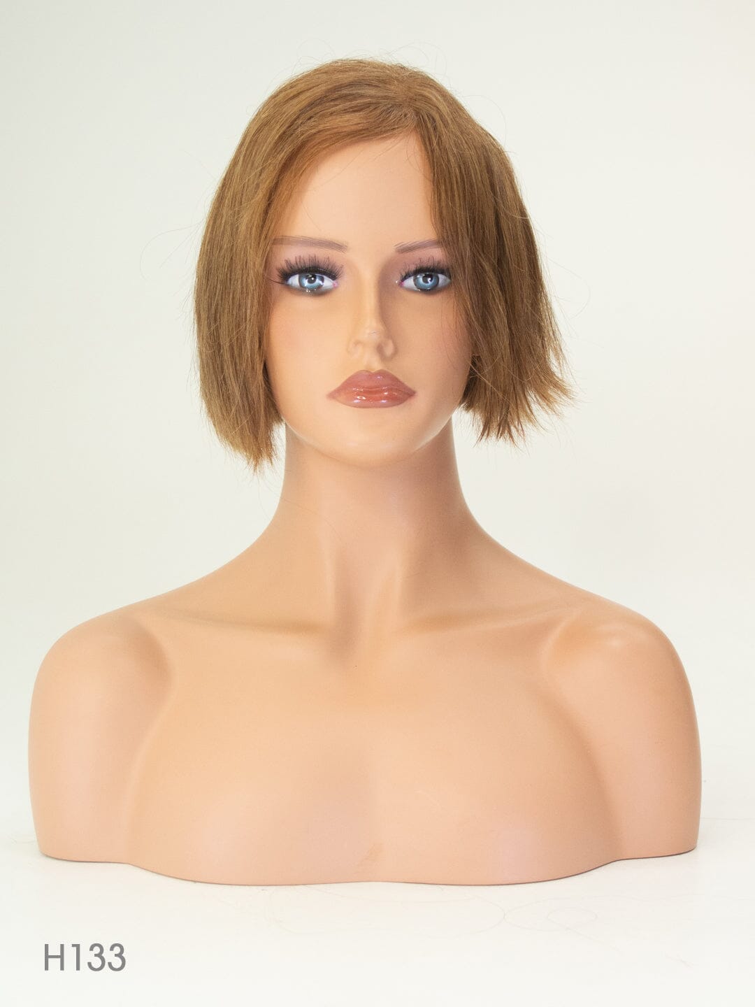 Light Brown 25cm Human Hair Wig