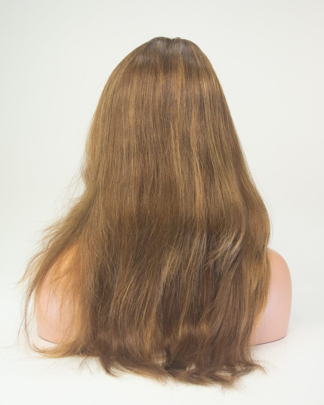 Light Brown 55cm Human Hair Wig