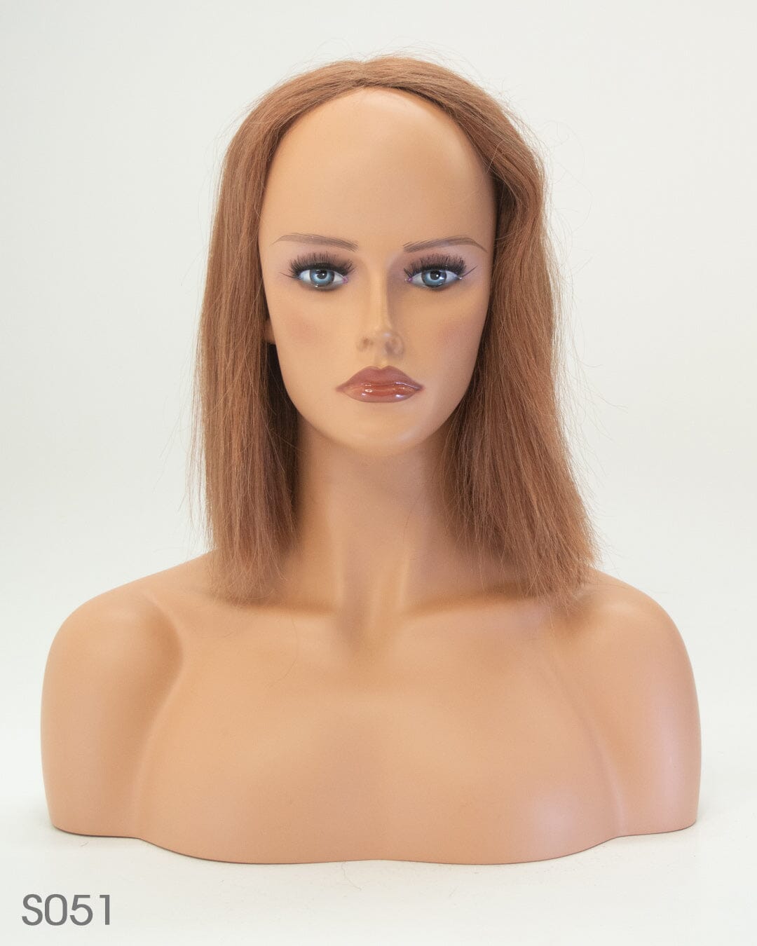 Light Brown Red Streaks 30cm Synthetic Hair Wig