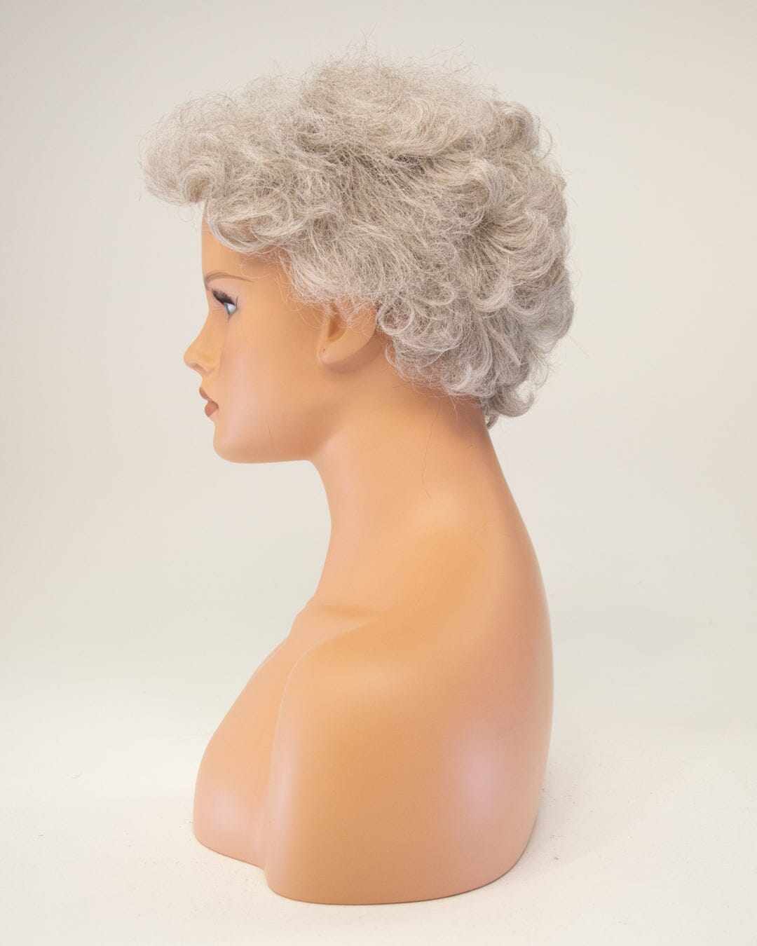 Light Grey Short Curly Synthetic Hair Wig