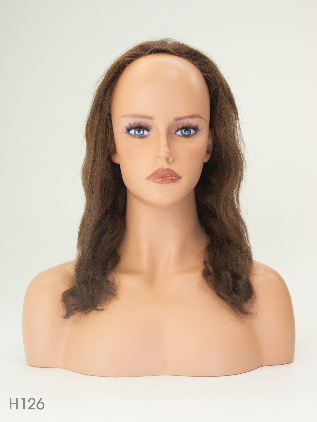 Med Brown 45cm Human Hair Wig