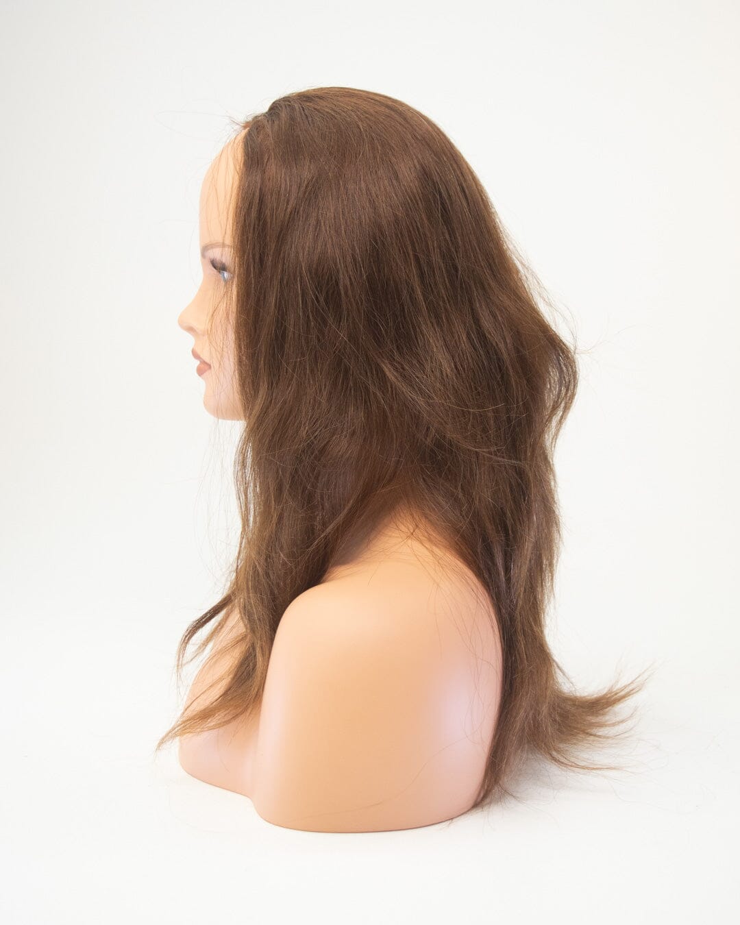 Medum Brown 60cm Human Hair Wig