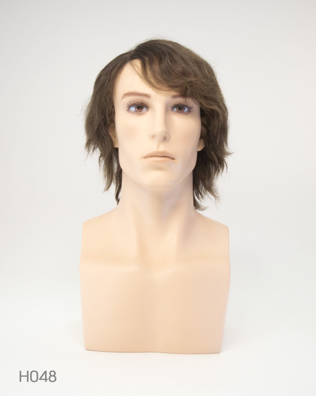 Mousey Brown 35cm Lace Front Human Hair Wig