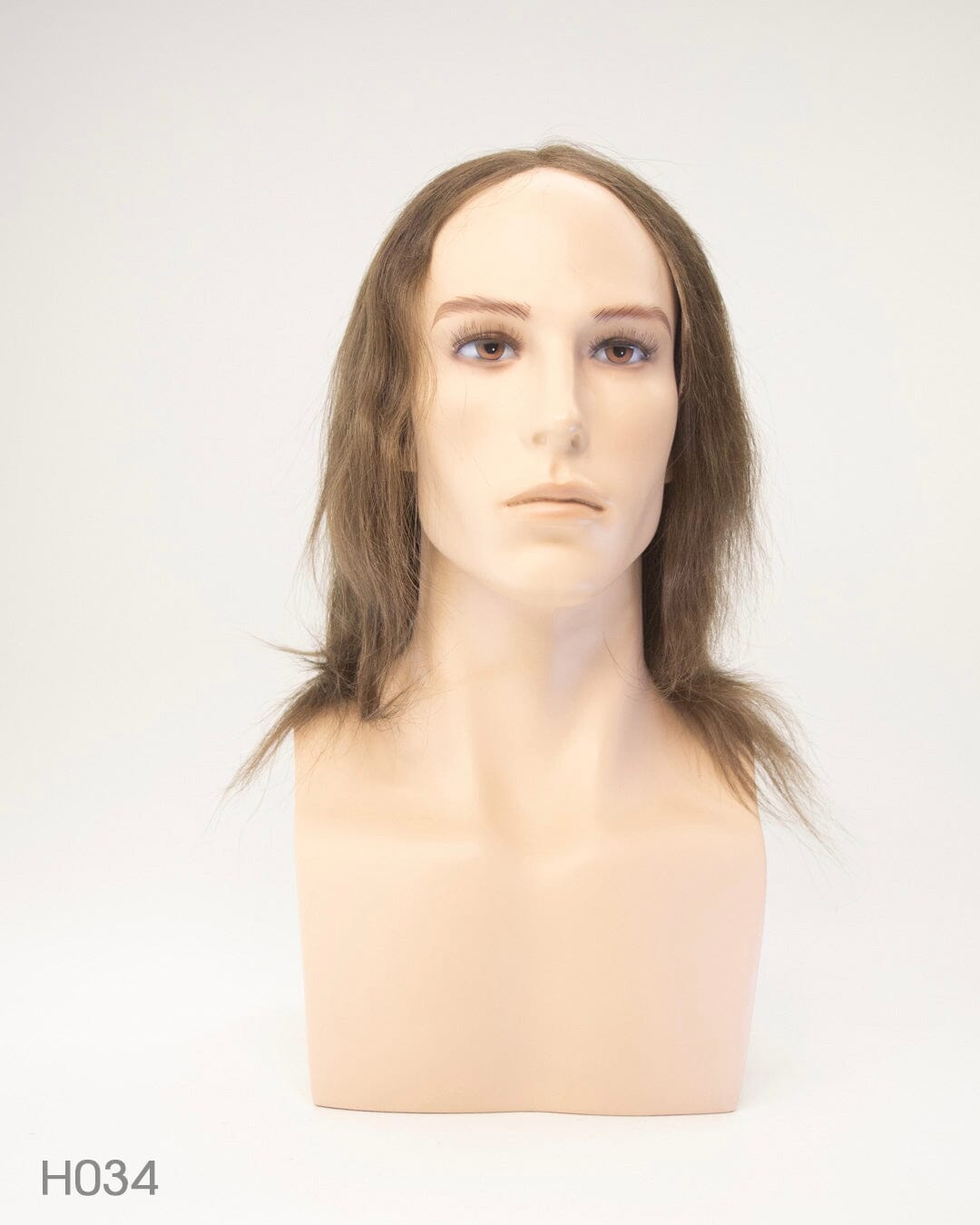 Mousey Brown 50cm Lace Front Human Hair Wig