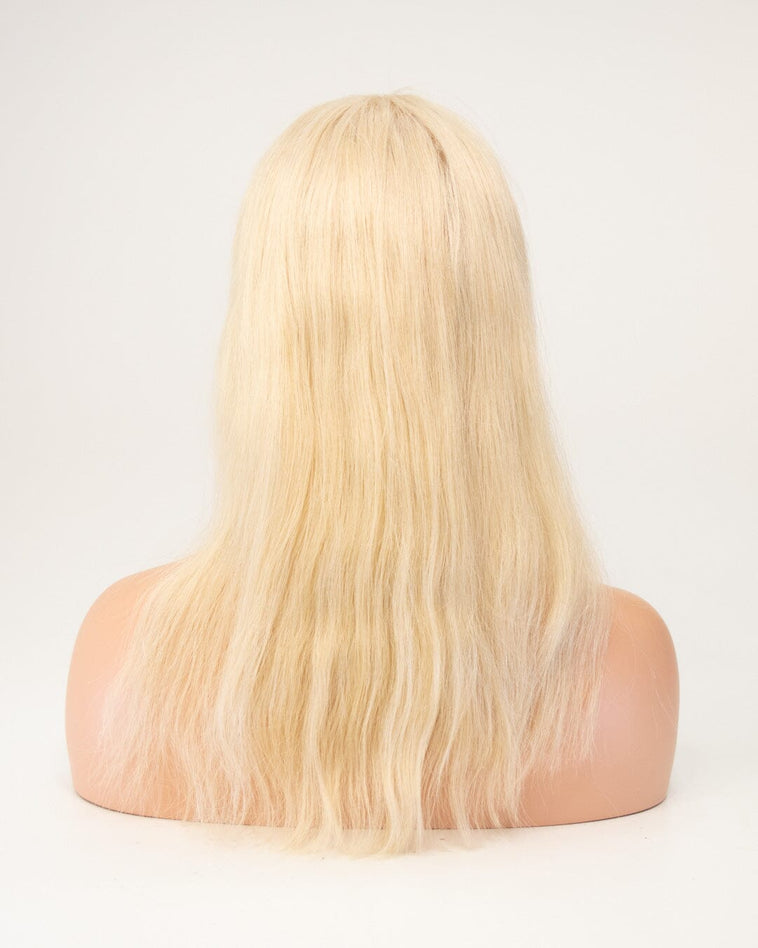Platinum Blonde 50cm Lace Front Human Hair Wig