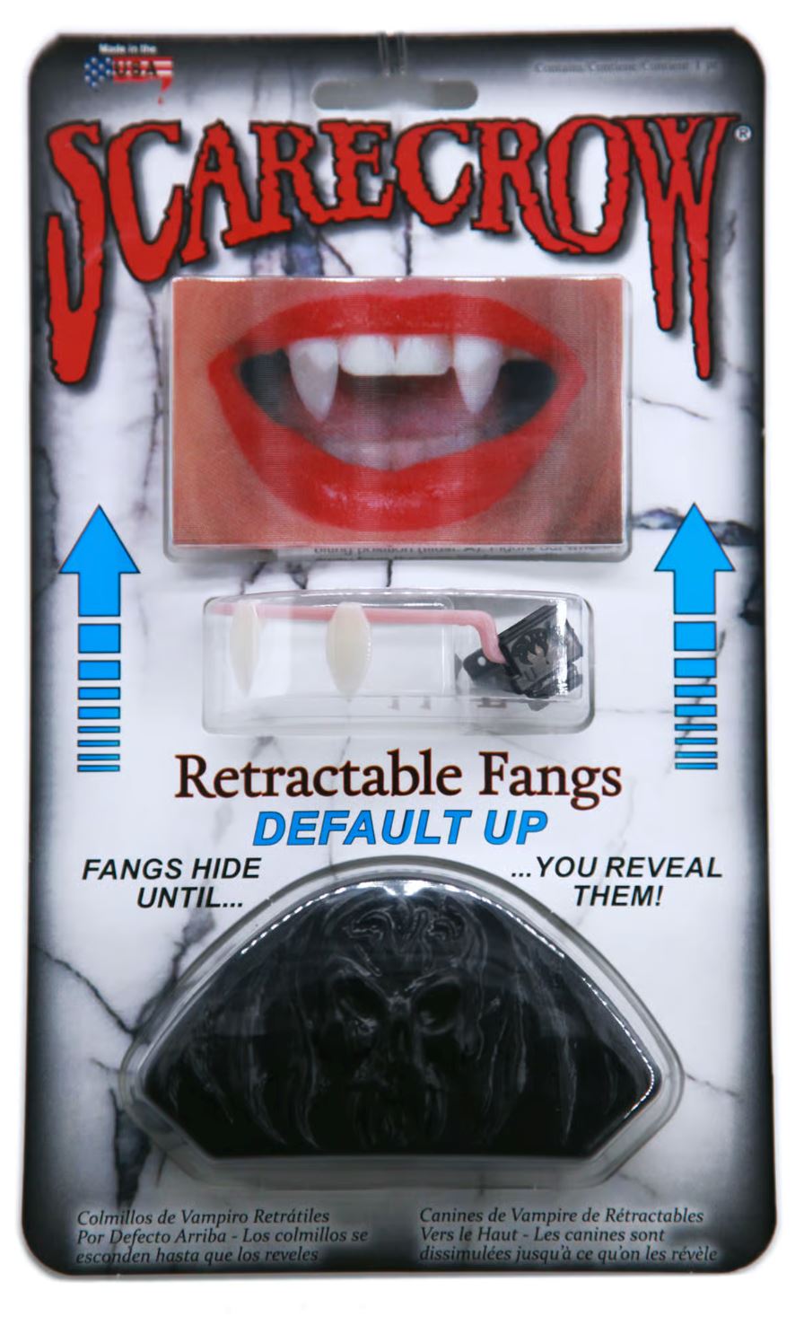 Retractable Vampire Fangs (Default Up)