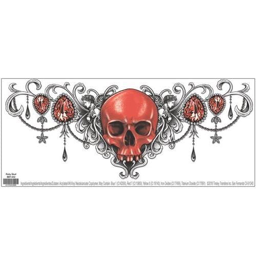 Temporary Tattoos- Beauty Bones Ruby Skull