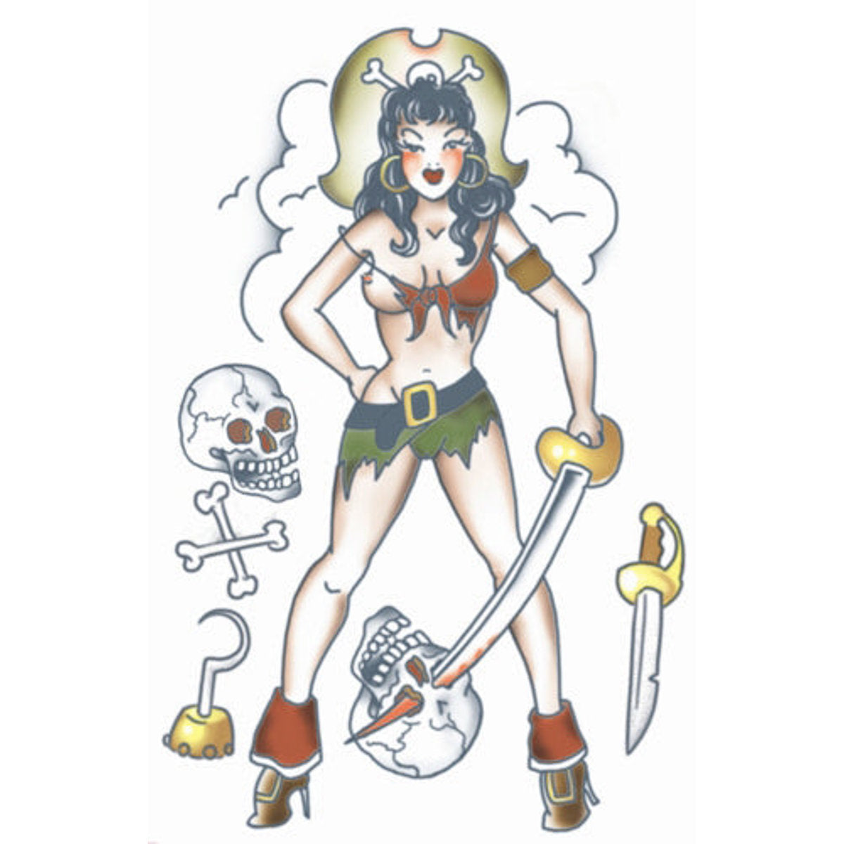 Temporary Tattoos- Pirate Girl