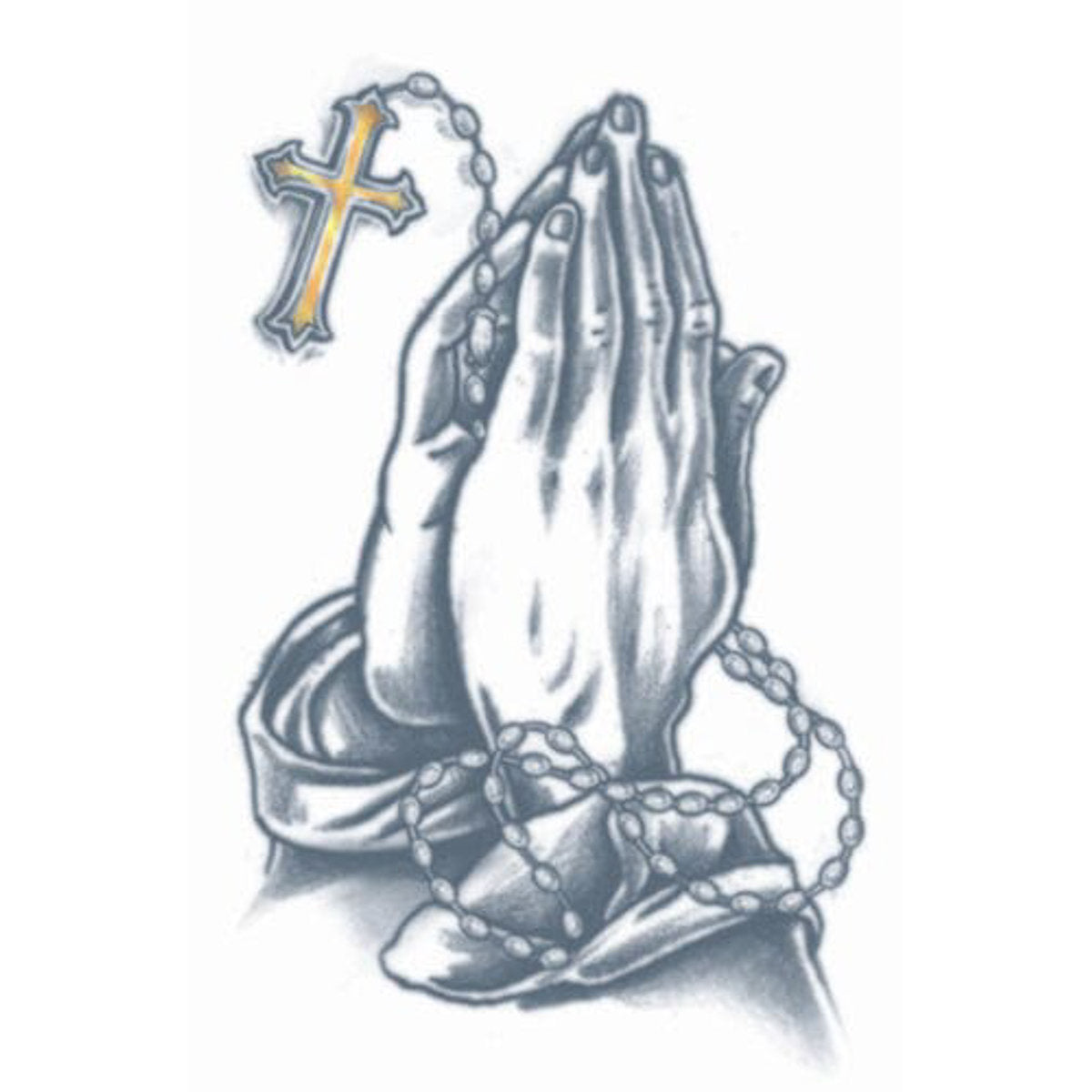 Temporary Tattoos- Praying Hands Prison Tattoo